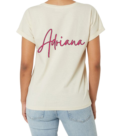 ADRIANA T-Shirt, Weiß "Size Zero"