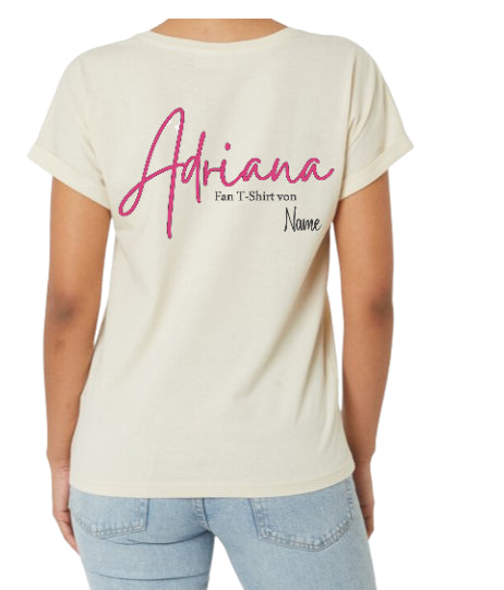 ADRIANA T-Shirt, Weiß "Superheldin"